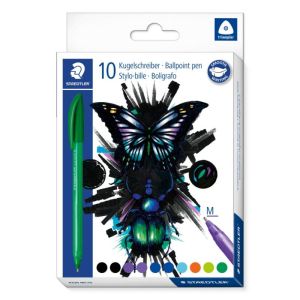 Комплект химикалки Staedtler 4320, 10 броя