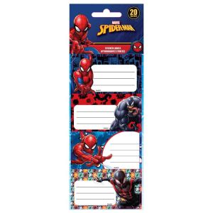 Етикети за тетрадка, Spiderman, опаковка 20