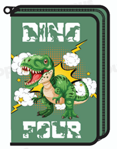 Несесер Octopus, 1 цип, 2 прегради, празен, Dino green