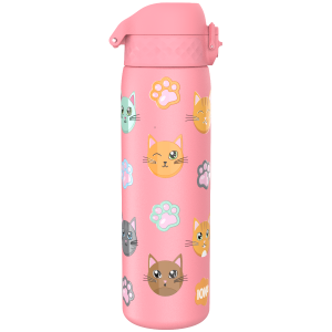 Бутилка за вода Ion8 Print, метална, 600ml, Cats
