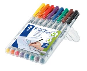 Комплект маркери Staedtler Lumocolor 315 M, 8 цвята