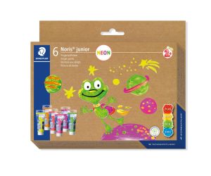 Боя Noris Junior 8816 finger paint, 6 неонови цветове