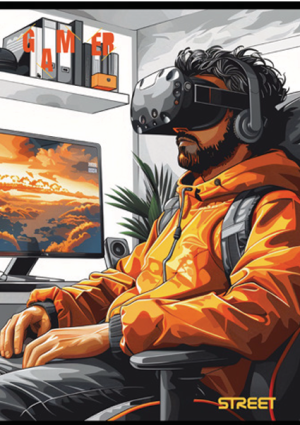 Тетрадка Street, А4, квадратчета, 54листа, Gaming