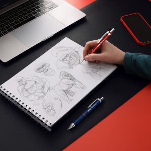 Автоматичен молив Rotring Tikky Retro, 0.5mm, червен