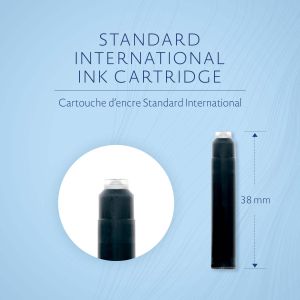 Патрончета Waterman Inter за писалка, къси, ЧЕРЕН
