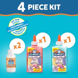 Комплект за слайм Elmers, металикови цветове