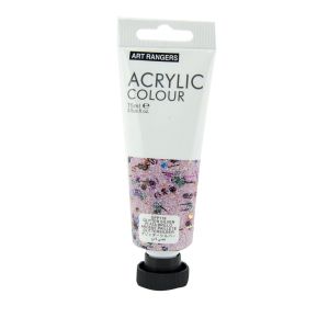 Акрилна боя Art Ranger, в тубичка 75 ml, брокатено сребрист