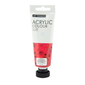 Акрилна боя Art Ranger, в тубичка 75 ml, брокатено червен