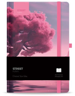 Бележник с ластик B5 Street, твърда корица, 96 листа, JOURNEY