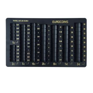 Поставка за монети, от 0.01 до 2.00 ЕВРО,черна