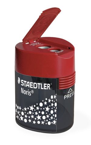 Острилка Staedtler 512 с контейнер, двойна, ЧЕРВЕН
