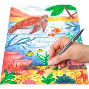 Акварелни флумастри Staedtler DJ, двувърхи, 6 цвята, AUSTRALIA
