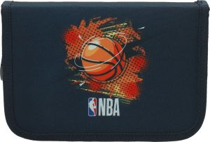Несесер NBA 1 цип, 2 прегради, празен, 21x4x14cm, син