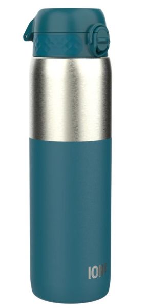 Бутилка за вода Ion8 SC, метална, 600ml, СИНЬОЗЕЛЕН