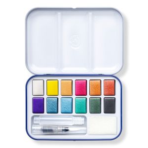 Акварелни бои Staedtler DJ, 12 цвята с четка