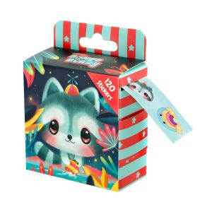 Стикери на ролка Bangoberry, 120бр, Remy Raccoon
