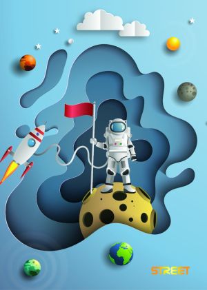 Тетрадка Street, А4, бели листа, 54л, Stars