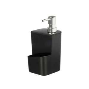 Диспенсър Kinvara, с поставка за гъба, 650 ml, черен