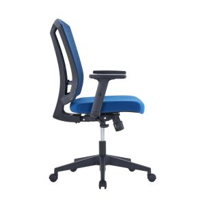 Ергономичен офис стол RFG Primo W, дамаска и меш, Multi-function механизъм, до 130 kg, син