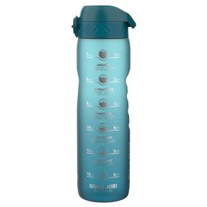 Бутилка за вода Ion8 Motivator, рециклирана пластмаса,1000ml, Teal/Blue