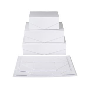 Office 1 Кутия Matt, с магнитно затваряне, сгъваема, 23 х 15 х 10 cm, бяла