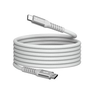 Кабел Verbatim Sync & Charge, магнитен, USB Type-C към USB Type-C, 60 W, 120 cm, сив