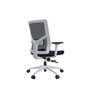 Ергономичен стол RFG Snow W, дамаска и меш, Multi-function механизъм, до 120 kg, черна седалка, черна облегалка