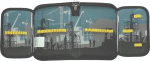 Несесер Street Construction, 1 цип, 2 прегради, 21x4x14cm