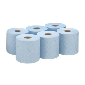 Кърпи за почистване Kimberly-Clark WypAll L10 7494 Centrefeed, на ролка, 38 х 18.3 cm, 630 къса, сини, 6 броя