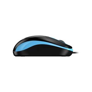 Мишка Genius DX-111, с кабел, USB Type-A, 3 бутона, синя