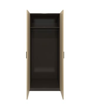 Гардероб RFG Milano, двоен, 800 х 550 х 2000 mm, ПДЧ 18 mm, светъл дъб и тъмносиво