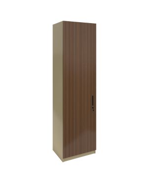 Гардероб RFG Lisabon, единичен, 550 х 400 х 2000 mm, ПДЧ 18 mm, тъмен дъб и сиво