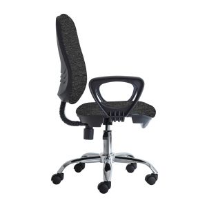 Ергономичен стол RFG Presto Chrome, текстил, до 130 kg, сив меланж