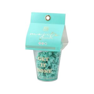 Пинчета за коркова дъска Biro Time Malachite, в чаша, мента, 150 броя