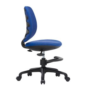 Детски стол RFG Candy Foot Black, дамаска, синя седалка, синя облегалка