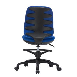Детски стол RFG Candy Foot Black, дамаска, синя седалка, синя облегалка