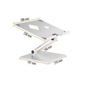 Поставка за лаптоп Durable Rise, сребриста