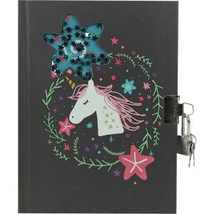 Бележник с катинарче, 13х18см, 80 бели л, Girls