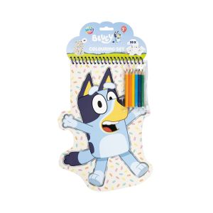 Moxy Книжка за оцветяване Bluey, 40 листа, с 6 молива