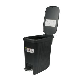 Кош за отпадъци Eko Touchgo, с педал, 10 L, черен
