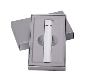 Метална пиезо запалка EB-077 Slim, бял