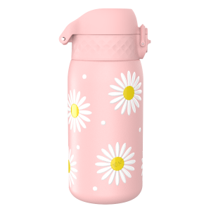 Бутилка за вода Ion8 Print, метална, 400ml, Daisies