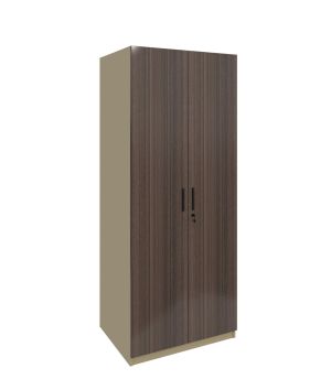 Гардероб RFG Lisabon, с рафтове, 800 х 550 х 2000 mm, ПДЧ 18 mm, тъмен дъб и сиво