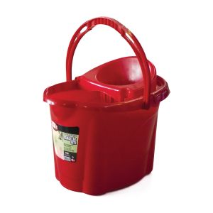 Кофа Planet, пластмасова, овална, с изстисквач, 12 L, червена