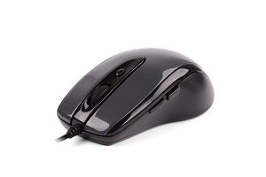 Мишка A4Tech V-Track N-708X, с кабел, USB, 6 бутона, черна