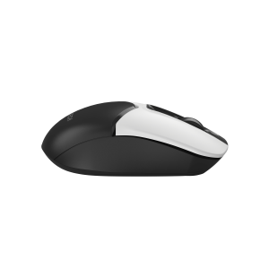 Мишка A4Tech Fstyler FG12S, безжична, безшумна, 3 бутона, AA, бяло-черна