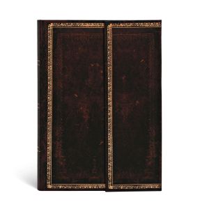 Paperblanks Тефтер Black Moroocan, Mini, широки редове, твърда корица, 88 листа