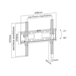 Стойка за телевизор Lumi, 32'' - 55'', до 50 kg, с променлив наклон