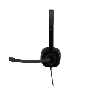 Слушалки Logitech Overhead H151, жични, черни, 3.5 mm жак, 122 dB, 1.8 m кабел
