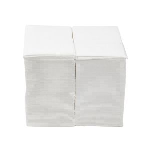 Салфетки, целулоза, двупластови, 1/8 сгъвка, 33 х 33 cm, с бордюр, бели, 150 броя